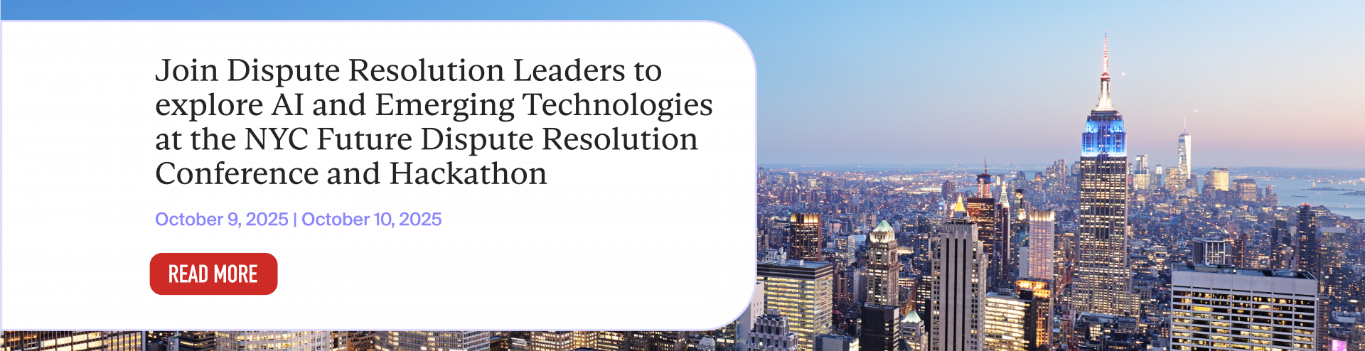 NYC Future Dispute Resolution Conference and Hackathon