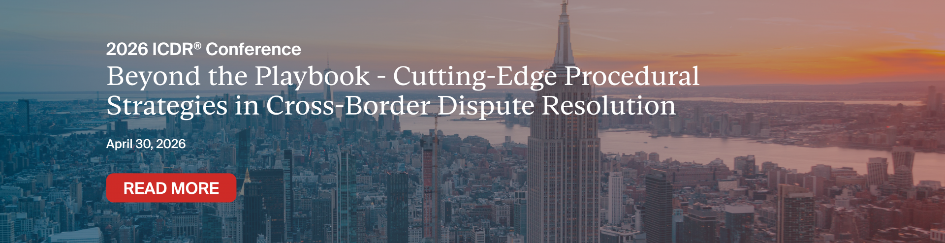 2026 ICDR® Conference: April 30, 2026